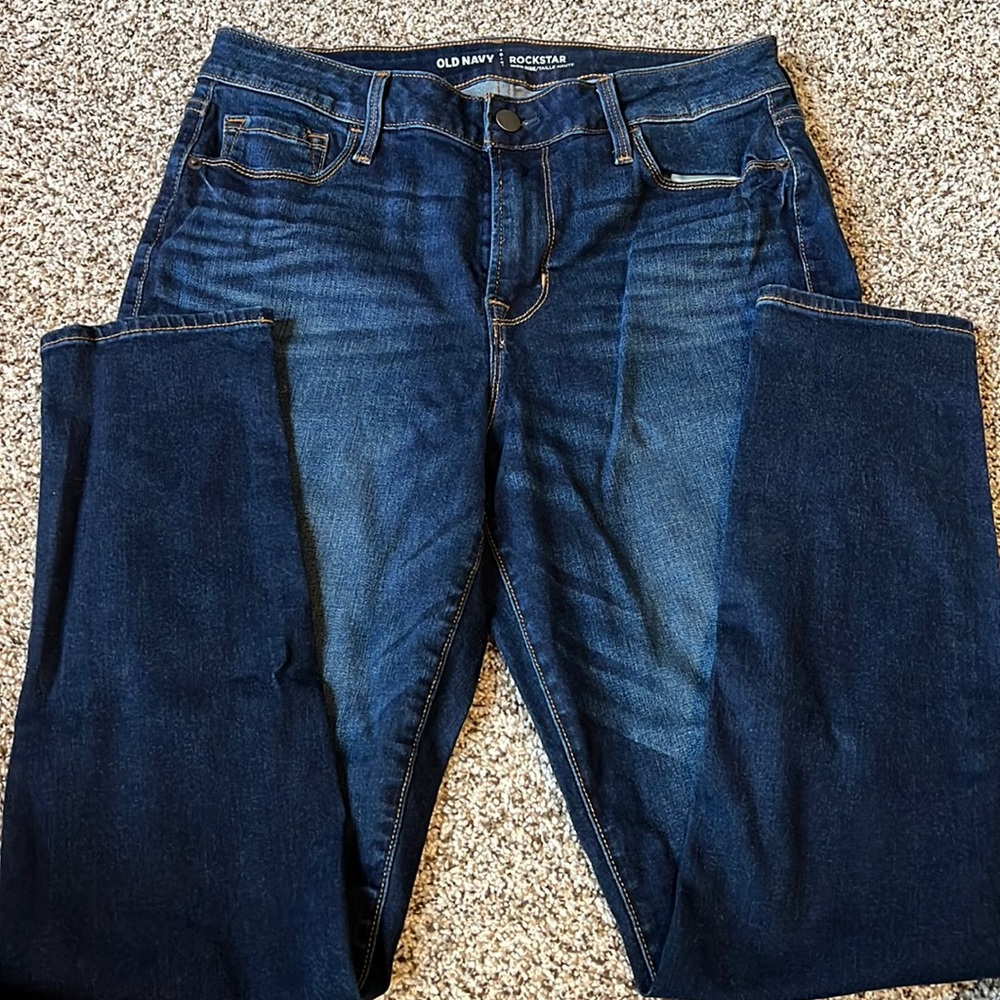 Old navy rockstar size 10 skinny jeans